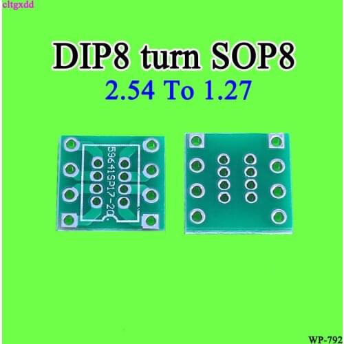 Cltgxdd 20PCS/LOT SOP8 turn DIP8 to DIP8 IC adapter Socket Header posted sheet line card 1.27 * 2.54