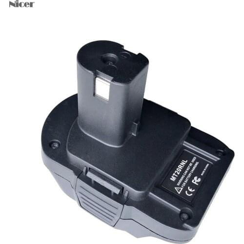 Adapter MT20RNL Use Makita DeWalt Milwaukee Black Decker Porter-Cable Stanley Li-ion Battery For RYOBI 18V Tool