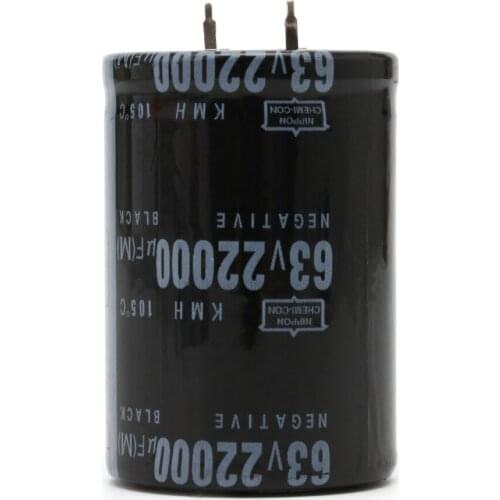 J0PE 22000UF 63V Aluminum Electrolytic Capacitor 105°C Dimension 35x50mm Cylindrical