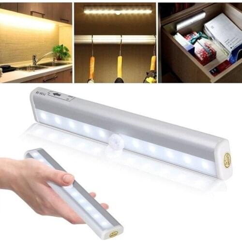 Motion Sensor Wireless LED Night Lights Bedroom Decor Light Detector Wall Decorative Lamp Staircase Closet Room Aisle Lighting