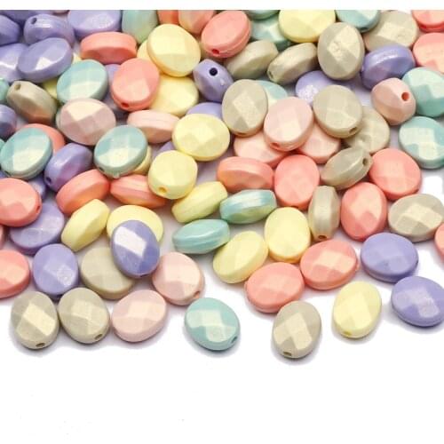 Colorful Mixed Round Acrylic Beads 10x8mm Loose Spacer Beads For Jewelry Making Diy Charm Necklace Bracelet Accessories