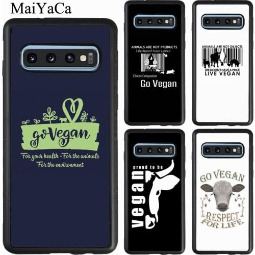 GO VEGAN Case For Samsung Galaxy S20 Plus S10 S9 Note 20 Ultra A51 A71 A31 A21S A20e A40 A50 A70 M31