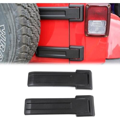 For Jeep Wrangler JK JKU 2007-2017 Tailgate Door Spare Tire Holder Bracket Hinge Decoration Cover Sticker Car Accessories