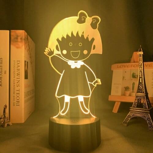 ILight Gift Store Anime Lamp Chibi Maruko Chan for Room Decor Night Light Rgb Colorful Desk Lamp Chibi Maruko Chan Manga Gift