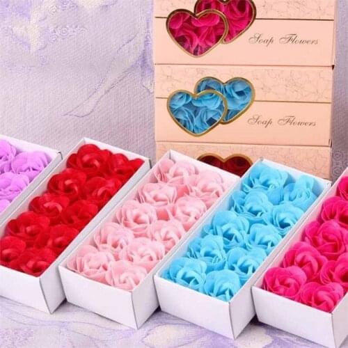 Fake flowers Artificial flower Soap Roses gift box Artificial flowers Gift Box For Valentine day Wedding Birthday Party Decor