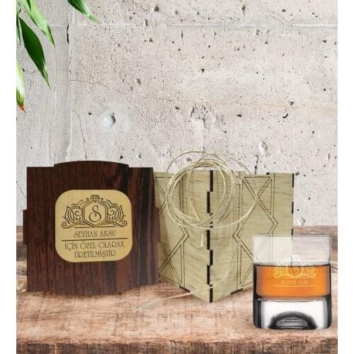 Tailor-made In Wooden Box Whisky Cup Gift Special Design Handmade Goblet Name Written Reliable Quality Cost Effective