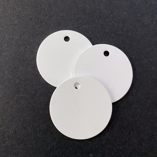 Customized Round DIsc Pet Aluminum Sublimation Dog Cat Tags Personalized Both-Sides White Blank Id Name Collar Tag Pendant Charm