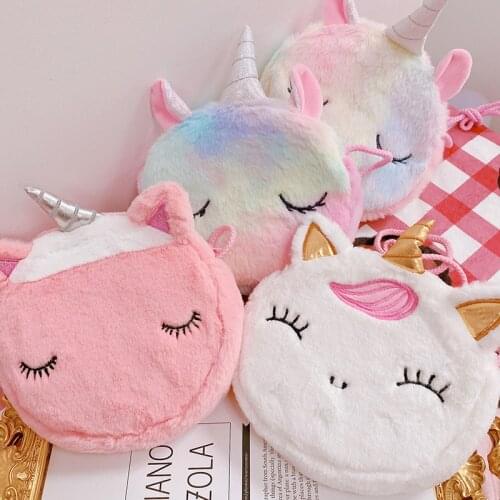 1PCs Fashion Children Girls Shoulder Bag Cute Unicorn Animals Messenger Bag Kids Keys Coin Purse Cute Princess Mini Handbag Toys