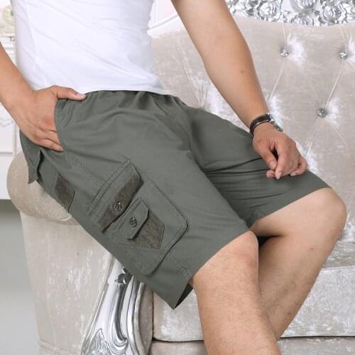 Male Baggy Trousers New Cargo Shorts Men Summer Fashion Army Military Tactical Homme Shorts Casual Multi-Pocket