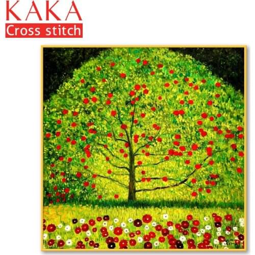 Cross stitch kits,Embroidery needlework sets with printed pattern,11CT-canvas for Home Decor Painting,Flowers Full NCKF301