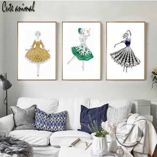 New Full Square round Diamond painting Ballet dancing girl Diamond mosaic Embroidery rhinestone decoration mosaic decor 3pcs/set