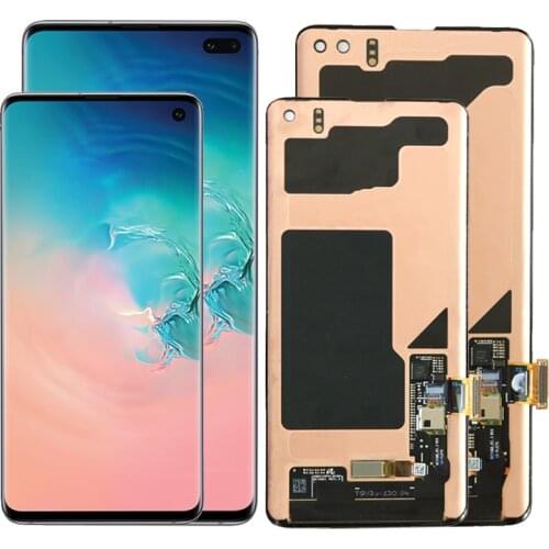 Original S10 LCD For Samsung Galaxy S10 Plus LCD Display Screen With Frame AMOLED S10 G973F S10 Plus G975F/DS LCD Replacment