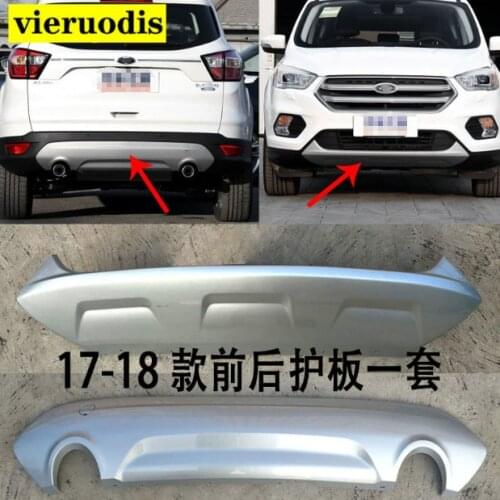ABS Front + Rear car Bumper Diffuser Bumpers Lip Protector Guard Baffle spoiler For Ford KUGA 2017 2018 Car styling