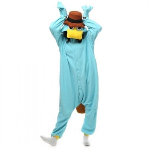 Anime Platypus Onesies Women Men Sleepwear Set Adults Female Animal Cartoon Pajamas Cosplay Costumes Children Boys Girls pijama