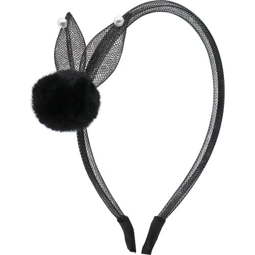 Cute Bunny Headband for Children Girls HairBands Kids Hair Accessories Plush balls Rabbit Ear Hair Hoop Birthday Party Headwear