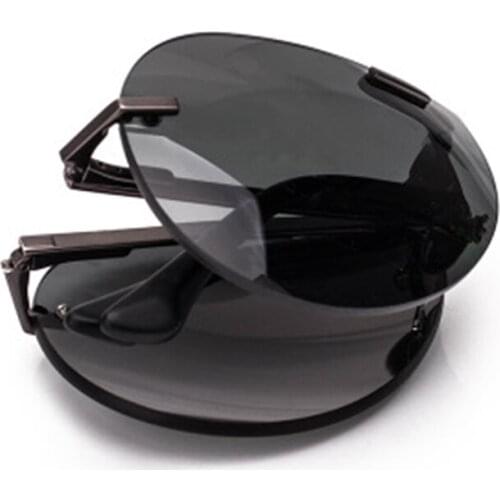 2020 folding polarized sunglasses mens and womens sunglasses driving thick lens titanium alloy light with box sunglasses 8101Y