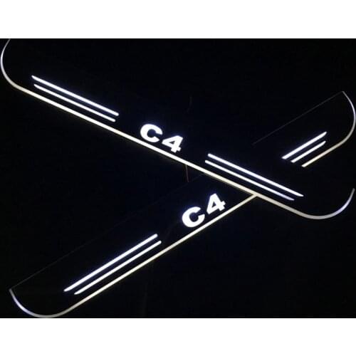 SNCN LED Car Scuff Plate Trim Pedal Door Sill Pathway Moving Welcome Light For Citroen C4 Aircross 2011 -2013 2014 Accessories