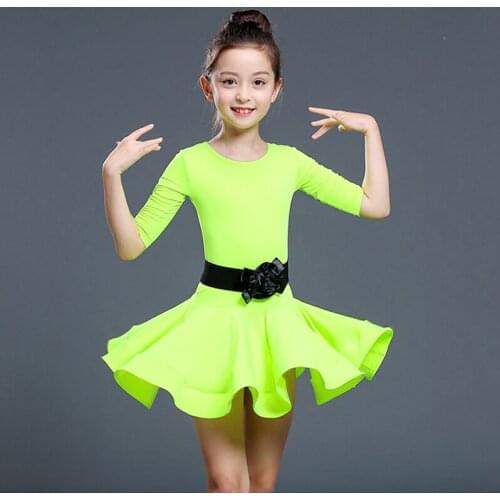 Dancewear Performance Costume Latin Suit Bow Kid Ballroom Dance Soft Skate Leotard Cotton Ballet Dress Camisole Girls Training