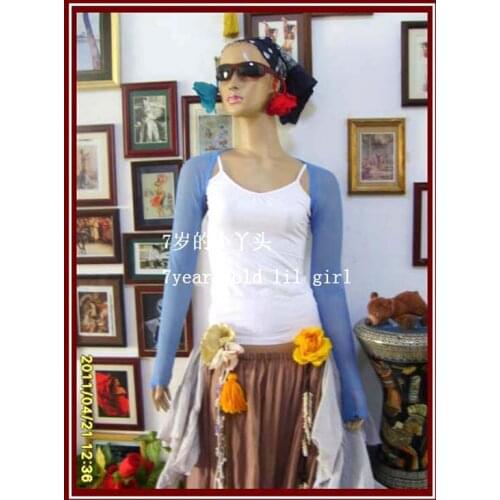 Ballet top Transparent thin belly dance YOGA ballet shrug set finger shrug long sleeves arms Short Cover Up CO01-08