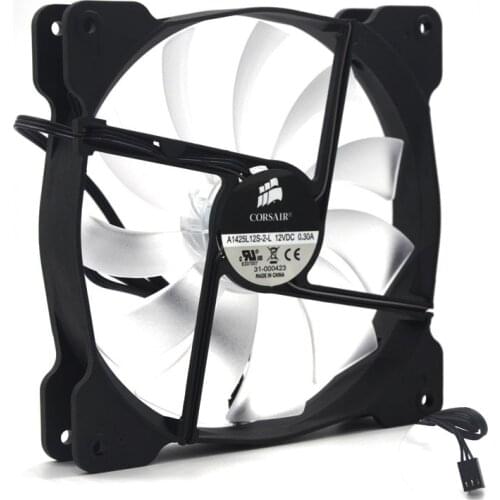 140mm Fan 12V Silent Cooling Fan 140*25mm 12VDC 0.18A Computer Pc Set Up Cooler 870RPM 3pin