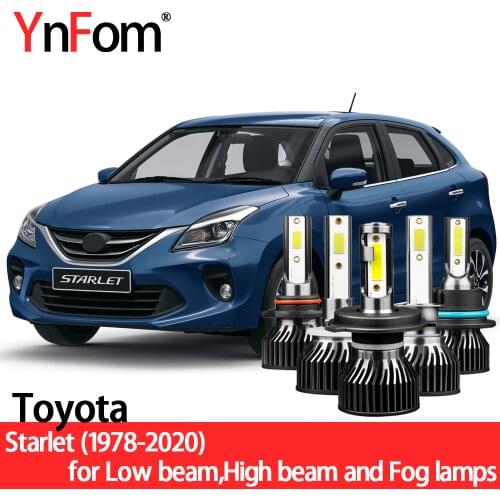 YNFOM LED Lights kit for Toyota Starlet P6 P7 P8 P9 1978-1999 low light,high light,fog lamp,car accessories,car headlight bulbs