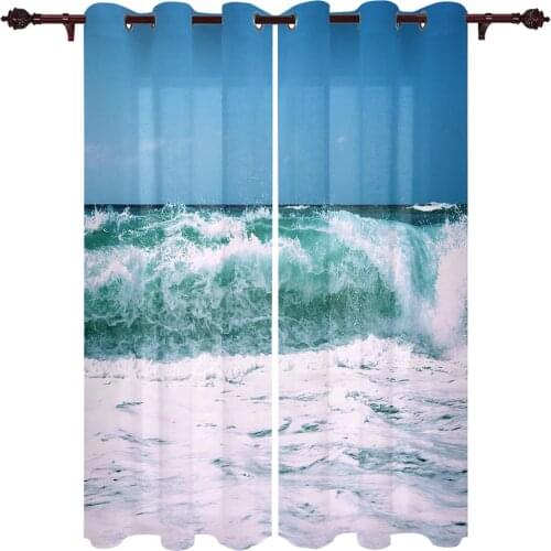 Patio Curtain Summer Waves Fresh Indoor Living Room Bedroom Kitchen Outdoor Drape For Porch Gazebo Pergola Canopy Beach