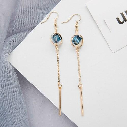 2020 Trend Simulation Pearl Long Earrings Female White Round Pearl Wedding Pendant Earrings Fashion Korean Jewelry Earring