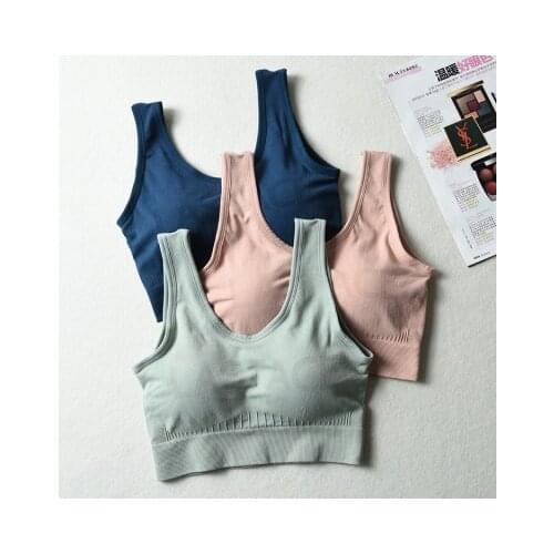 Seamless Power Down Sports Bra Push Up Yoga Bra Padded Women Gym Brassiere Running Fitness Top Women Workout Sportswear