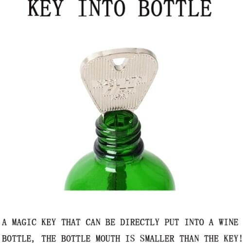 1set close-up street magic show props key into the bottle will deform the key easy to learn magic toys