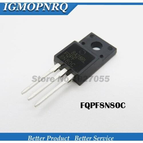 10PCS FQPF8N80C TO-220F 8N80C 8N80 TO-220 FQPF8N80 TO220 new MOS FET transistor
