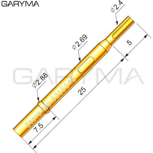 100Pcs R156-4S Test Probe Pogo Pin Receptacle Length 30.0mm Tool