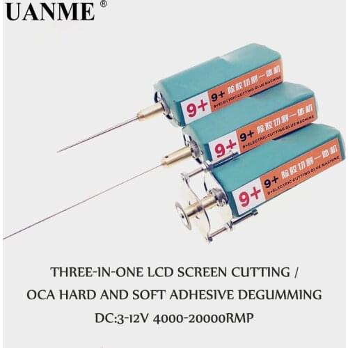 UANME 2IN1 ample power LCD screen cutting machine + Cold screen OCA adhesive Delete glue tool Adjustable speed Degumming