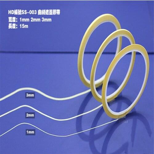 3pcs/lot Model spraying Dedicated Turn bending line Marking tape Cover tape Very Fine