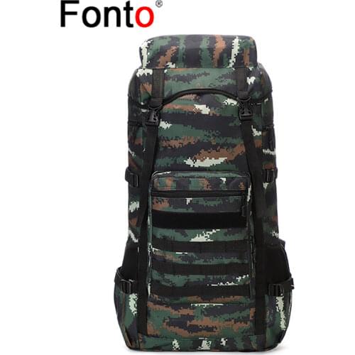 70 L Outdoor Camping Hiking Backpack Tactical Camouflage Men Women Traveling Mountaineering Bag Mass Sports Tactical Backpack