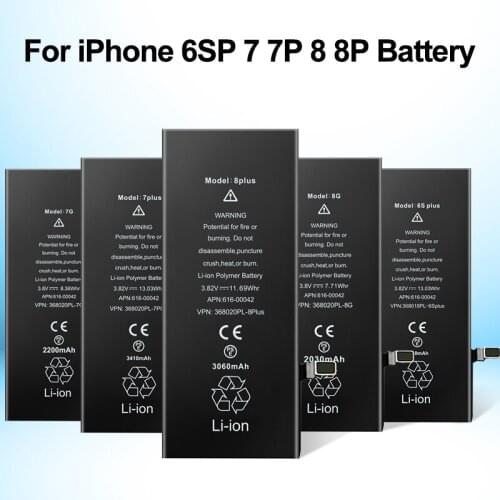 Battery For iPhone 6 6s 6 s 7 8 Plus Original High Capacity Bateria Replacement Batterie For iPhone X Xs Max Xr 7P 8P