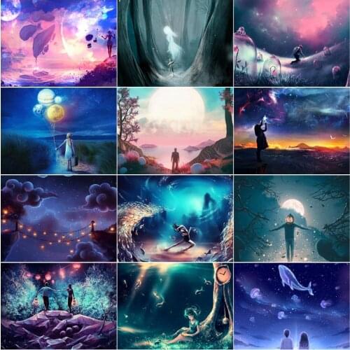 Cartoon Fantasy Scenery Diy 5D Diamond Painting Full Square and Round Embroidery Mosaic Cross Stitch Home Decor Special Gift