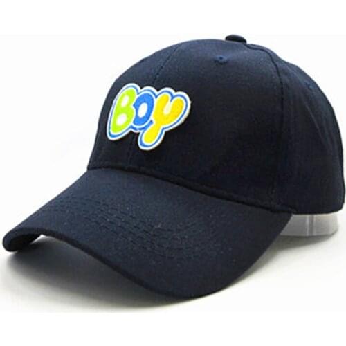 Boy Letter Embroidery Cotton Baseball Cap Hip-hop Cap Adjustable Snapback Hats for Men and Women 319