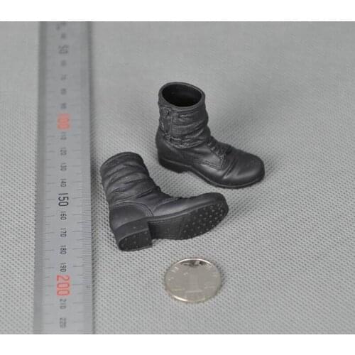 1/6 model black Leggings boots shoe Model For 12'Soldier Action Figure Accessories