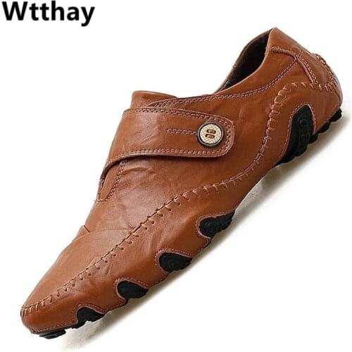 Men Casual Shoes Fashion Brand Men Shoes Genuine Leather Men Loafers Moccasins Slip on Mens Flats Male Driving Shoes Size 38-47