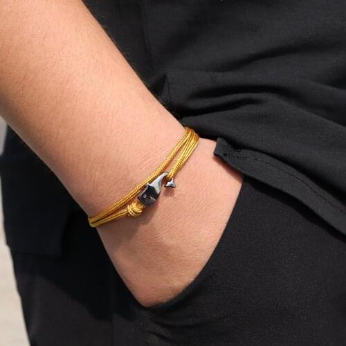 2021 Bohemia Paracord Bracelets For Men Women Adjustable Easy Hook Whale Animal Braslet Camping Charm Braclet Homme Accessories