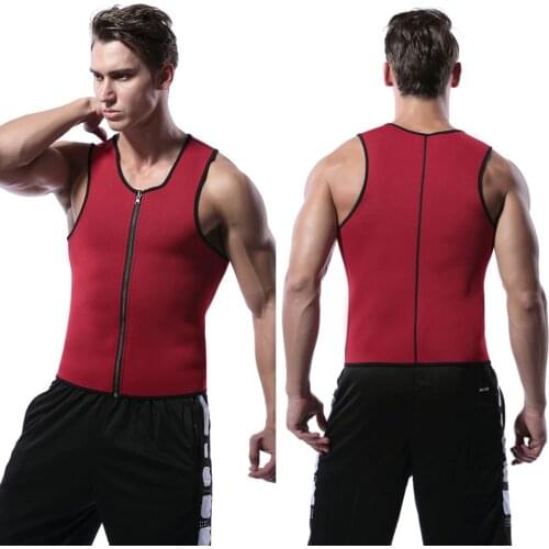 Ultra Sweat Neoprene Shirt Slimming Vest Shapewear Men Sauna Vest Sweating Body Shaper Tummy Waist Cincher Body Trainer Shapers