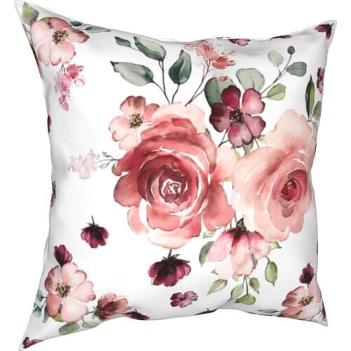 New retro style flower print pillow case retro linen pillow case retro home decoration pillow case sofa decoration
