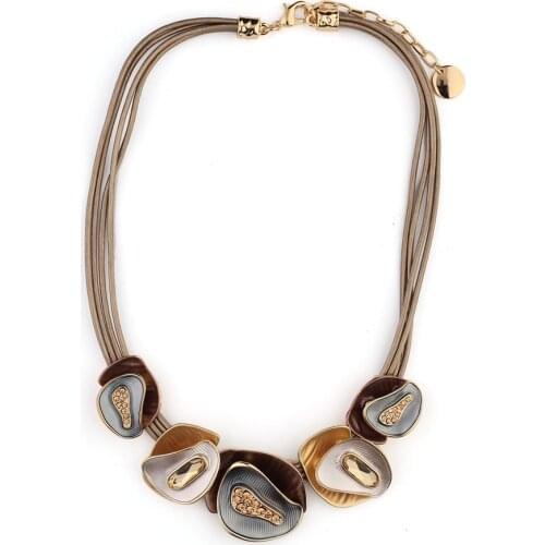 Luxury Crystal Pendant Necklace For Girls Women Fashion Choker Chunky Statement Necklace Vintage Elegant Jewelry Beautiful Gift