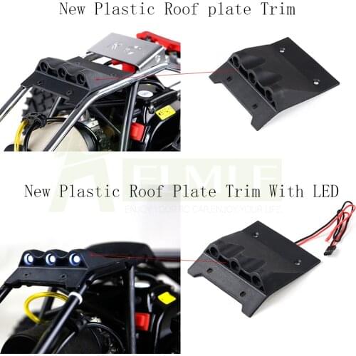 Plastic Roof Plate Trim with LED Light Set Fit for 1/5 HPI ROFUN ROVAN KM BAJA 5B 5T 5SC RC CAR PARTS