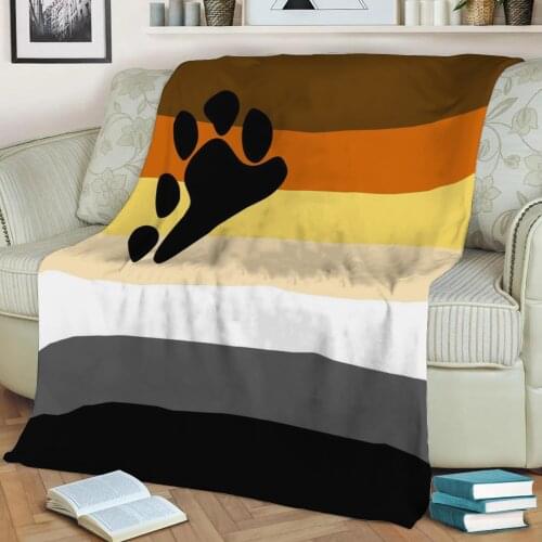 Bear Brotherhood Pride 3D Print Plush Blanket Throw On Sofa Home Decor Soft Warmth Washable Nap Blanket Dropshipping