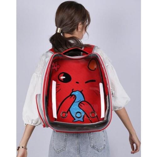 Pet Backpack Transparent Cat Bag Cat And Dog Backpack Chest Bag Cat Cage Easy To Go Out And Breathable Space Capsule Pet Bag