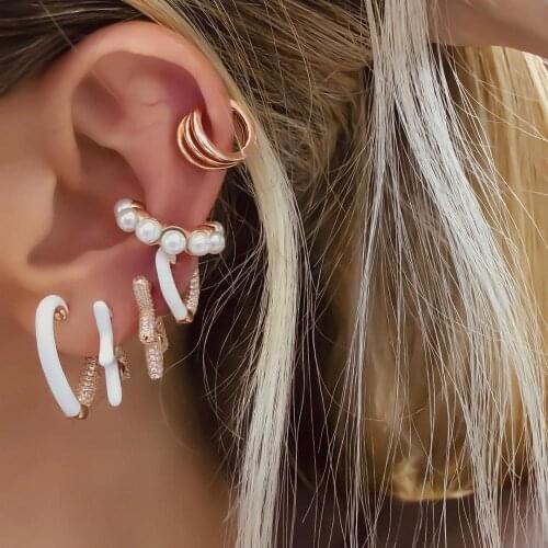 Pink red green blue white yellow Neon enamel Heart Huggie hoop earring fashion gold color women jewelry