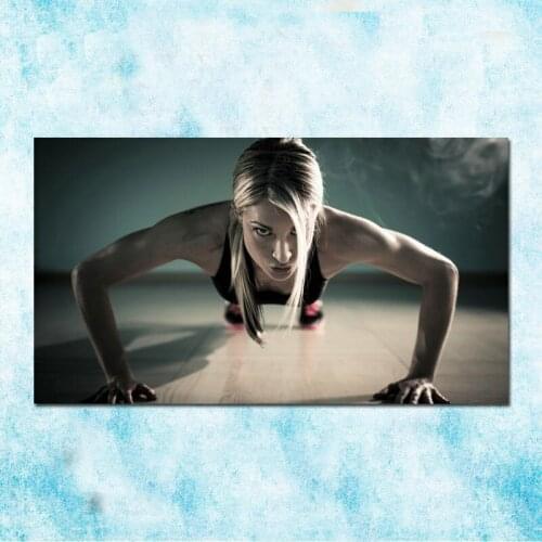 Sexy Girls Bodybuilding Motivational Art Silk Poster Canvas Print 13x24 24x43 Inch-003