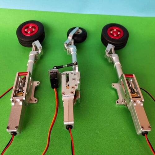 CNC Anti Vibration Landing Gear with electric retract brake for rc airplane turbine jet 4 to 8KG class