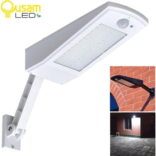 Solar Lamp Garden 48LED Bulb 900LM Solar Powered Light Wall Lamp PIR Sensor Motion 4 Modes With Adjustable Pole Waterproof